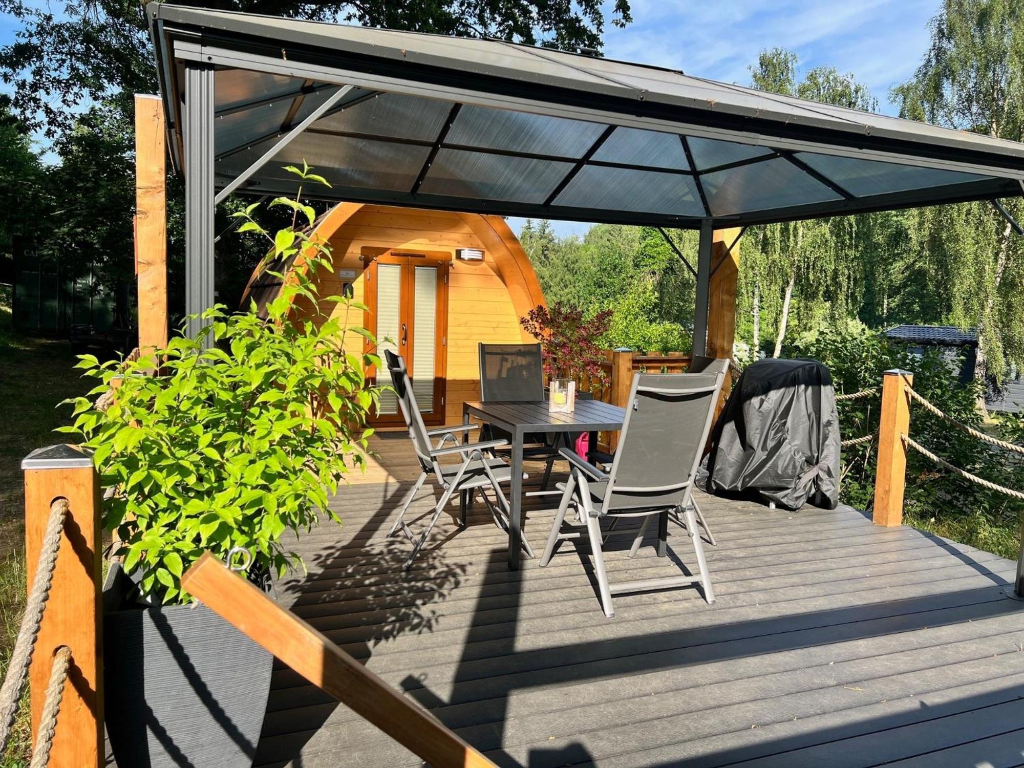 Tiny House Carlos - Zauberhaftes Camping-Pod Stuer Exterior photo