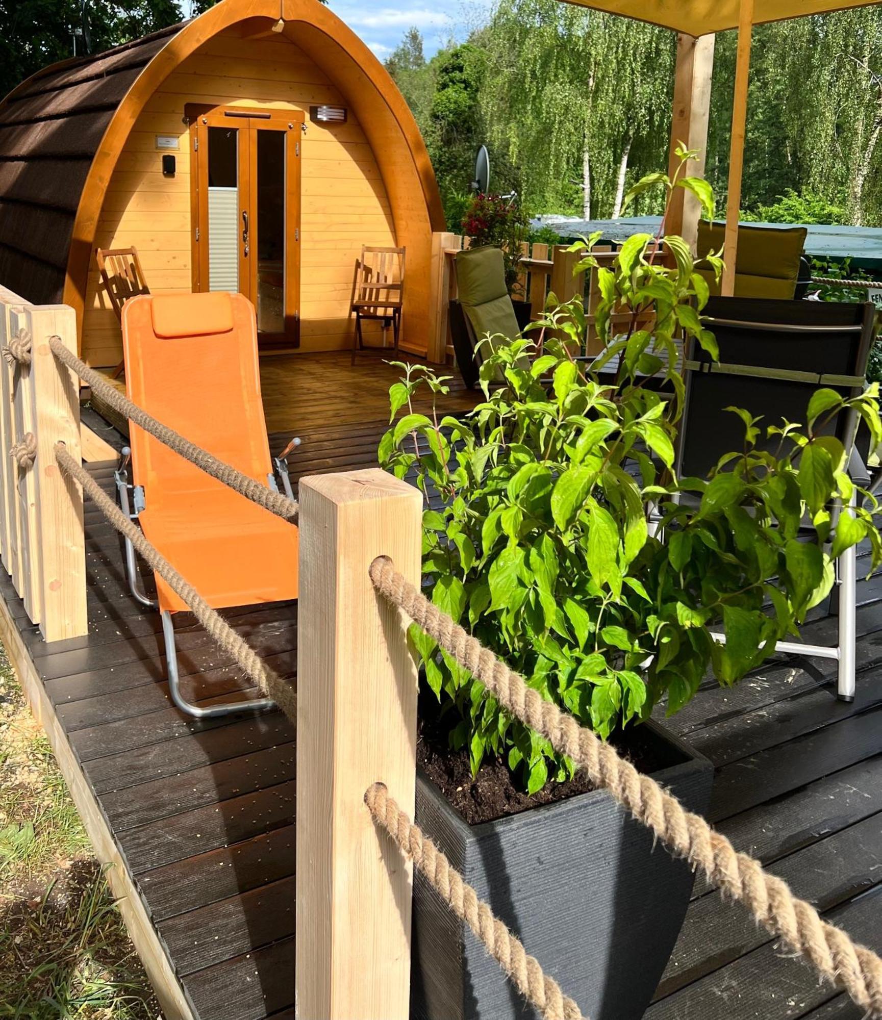 Tiny House Carlos - Zauberhaftes Camping-Pod Stuer Exterior photo